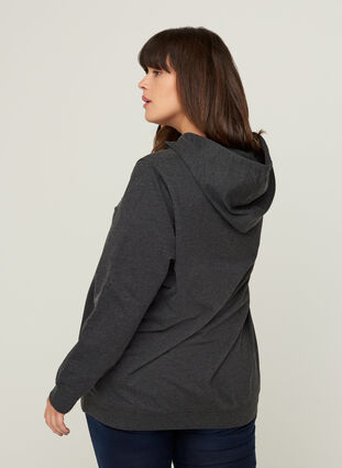Sweatshirt avec citation, Black, Model image number 1