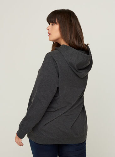 Sweatshirt avec citation, Black, Model image number 1