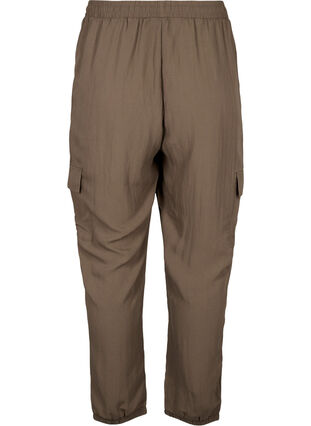 Pantalon ample en viscose avec grandes poches, Chocolate Chip, Packshot image number 1