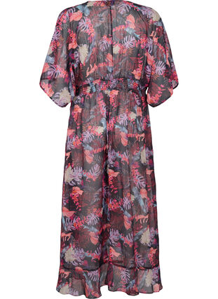 Kimono de plage imprimé, Leaf AOP, Packshot image number 1