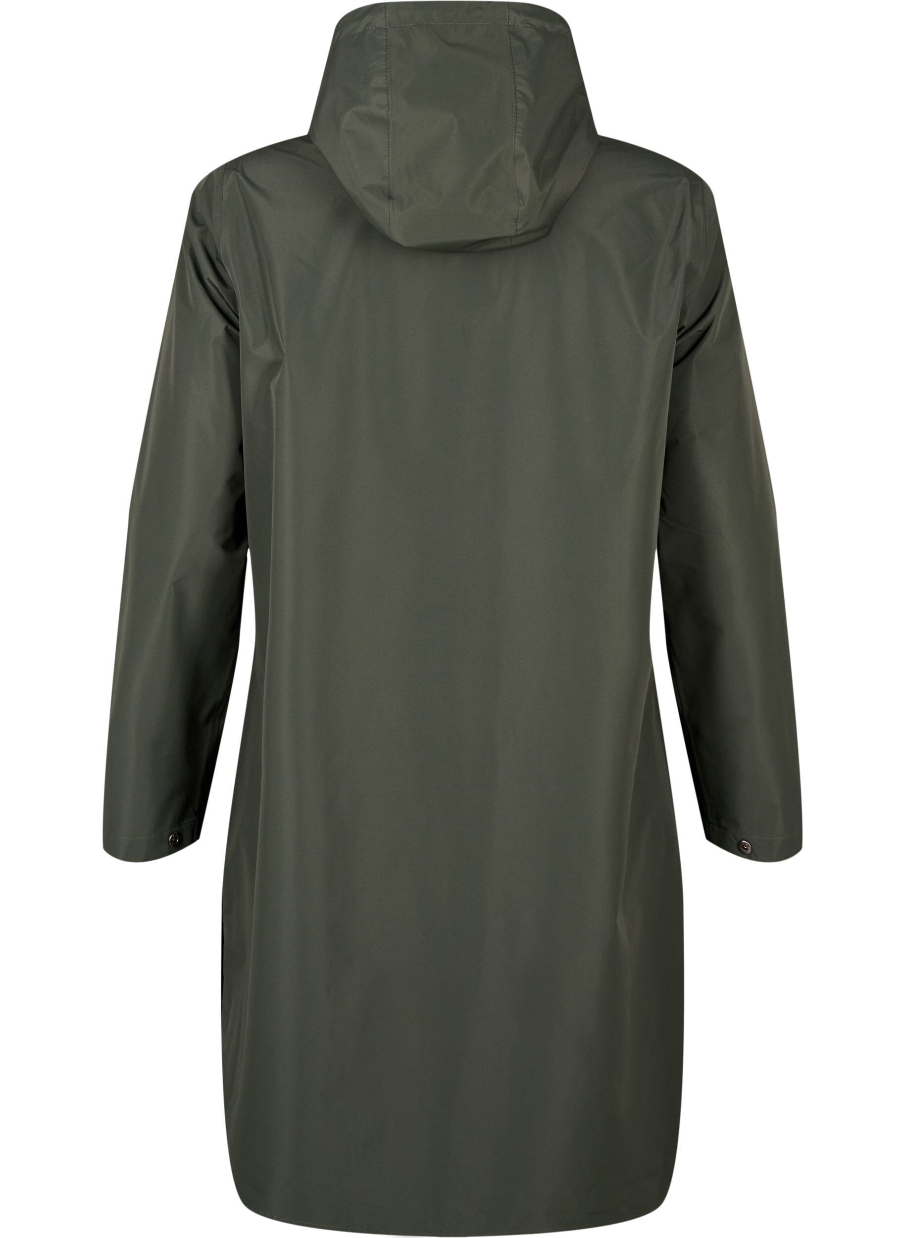 Zizzi Imperm&eacute;able avec poches et capuche, Vert, Packshot image number 1