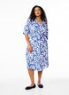 FLASH - Jurk met print en strikceintuur, Blauw, Model image number 1