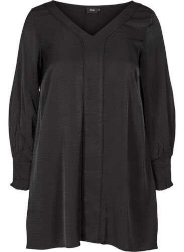 Tunique à manches longues avec blouse, Black, Packshot image number 0