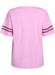 T-shirt collège oversize et sportif, Rose, Packshot image number 1