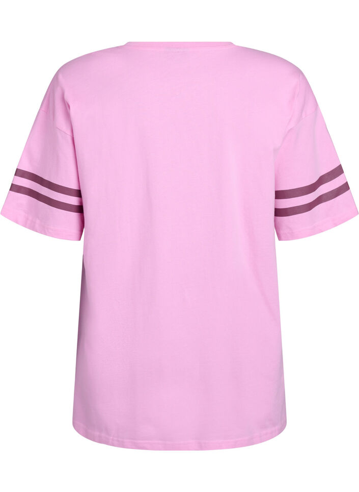 T-shirt collège oversize et sportif, Rose, Packshot image number 1