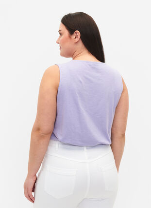 Top sans manches en coton, Lavender, Model image number 1