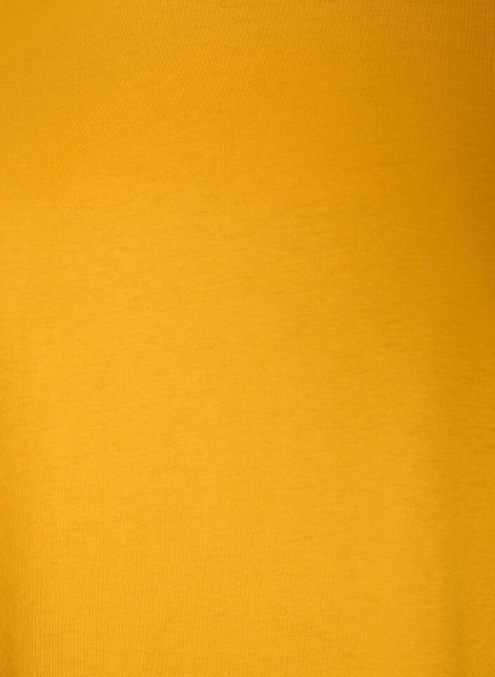 T-shirt met korte mouwen van katoenmix, Geel, Packshot image number 2
