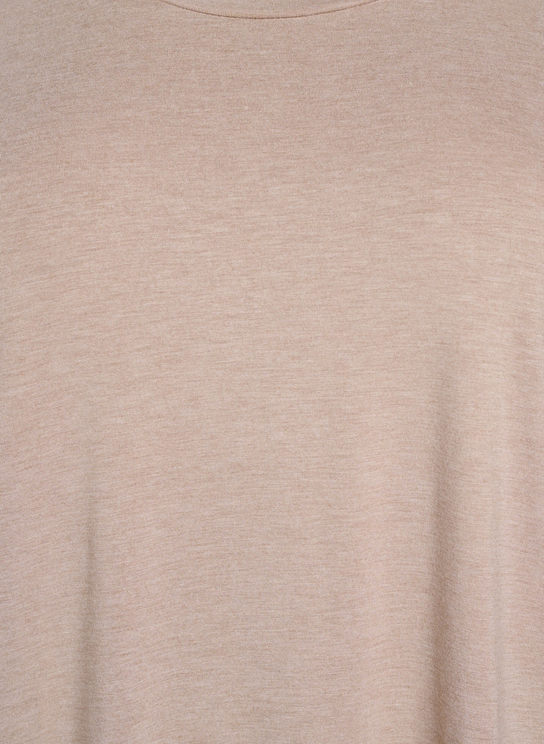 Zizzi T-shirt ample &agrave; col rond, Marron, Packshot image number 2