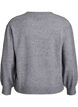 Breisel blouse met knoopdetail, Grijs, Packshot image number 1
