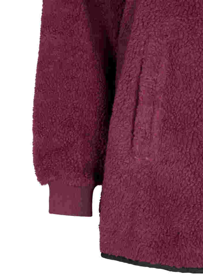 Cardigan en polaire avec poche sur la poitrine, Amaranth, Packshot image number 3