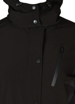 Veste de ski avec capuche amovible, Black w black, Packshot image number 2