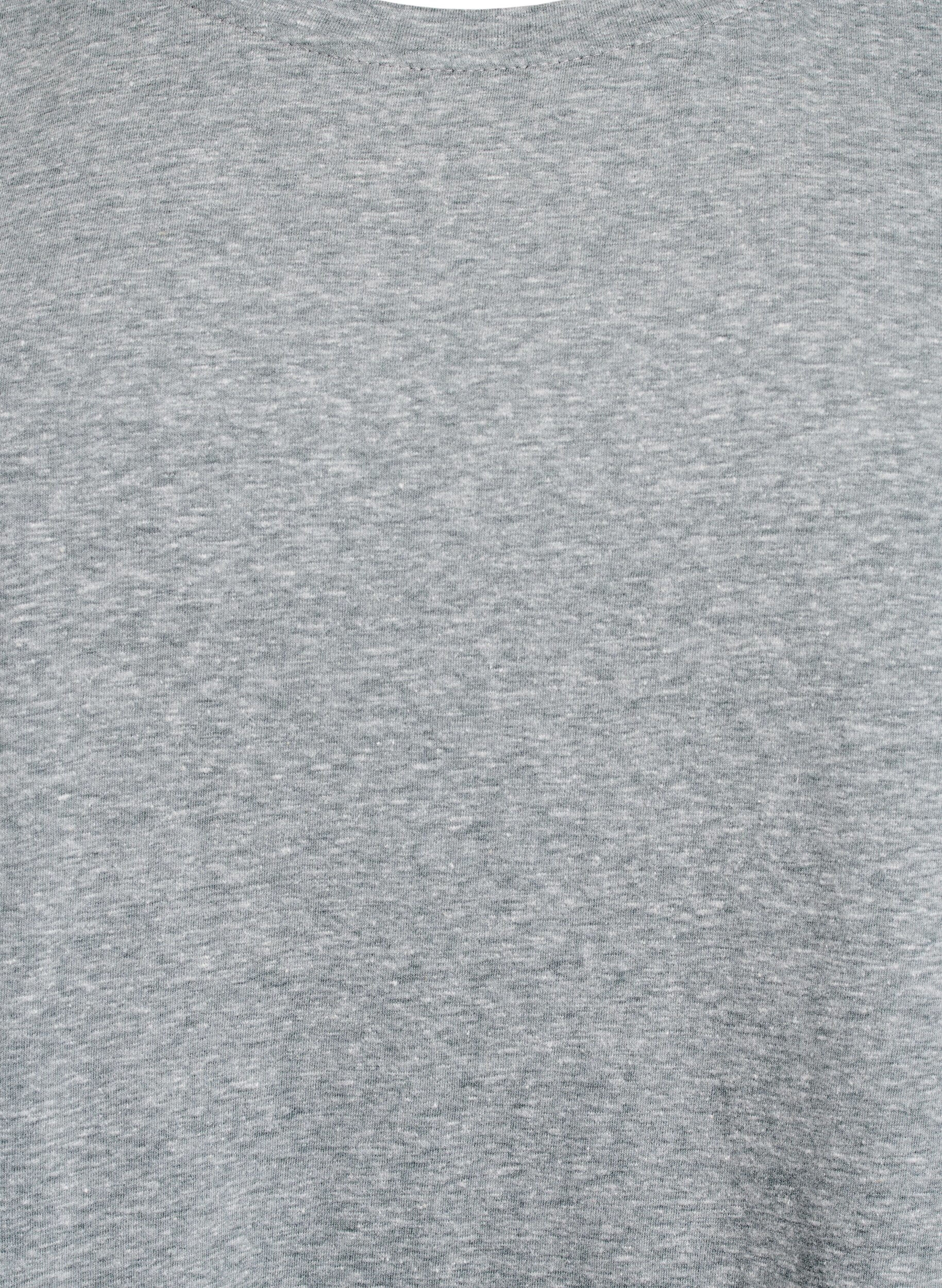 ZizziGem&ecirc;leerd T-shirt met korte mouwen, Groen, Packshot image number 2