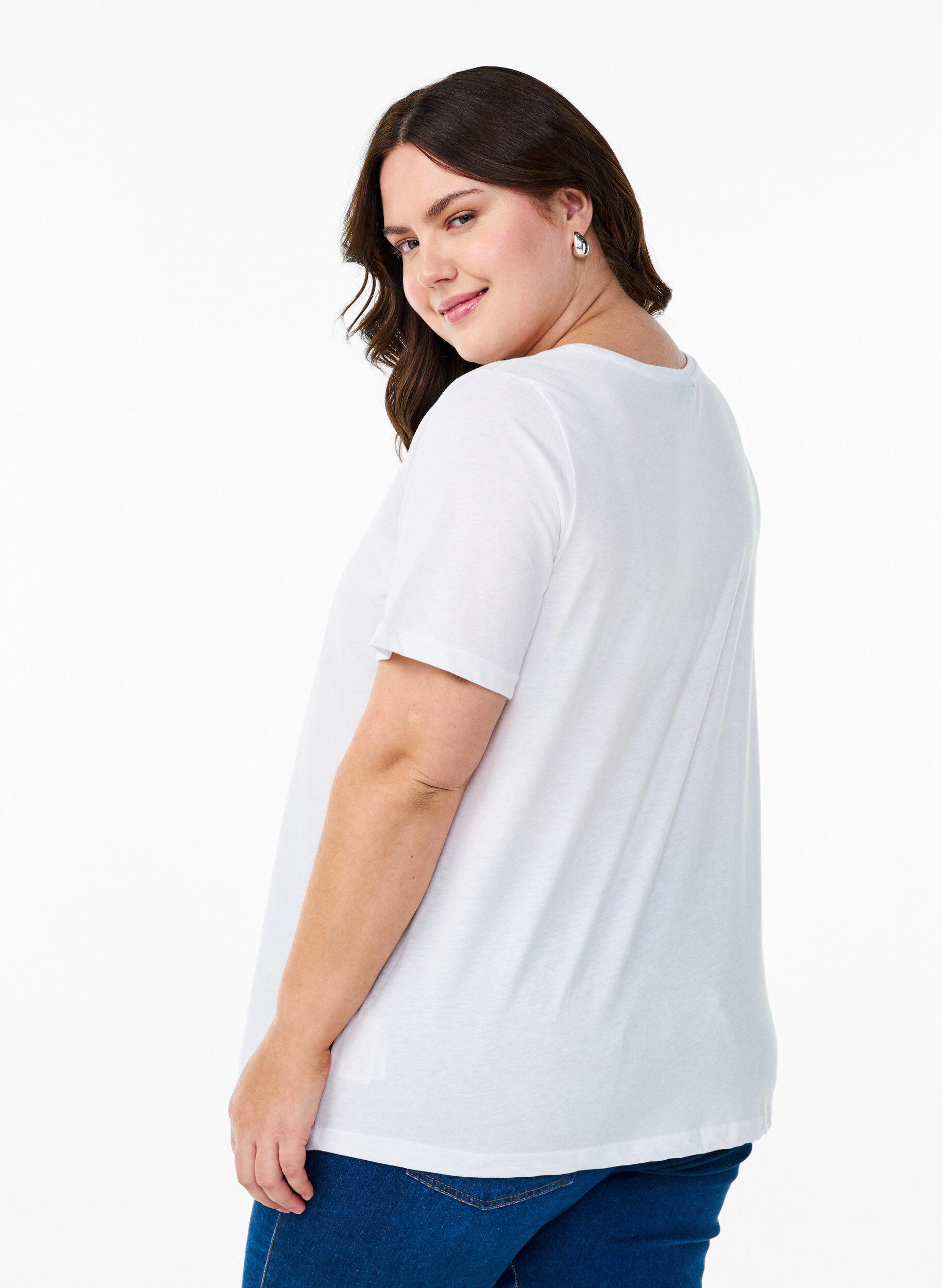 ZizziFLASH - T-shirt met motief, Wit, Model image number 2