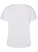 T-shirt en coton avec imprim&eacute; devant, Blanc, Packshot image number 1
