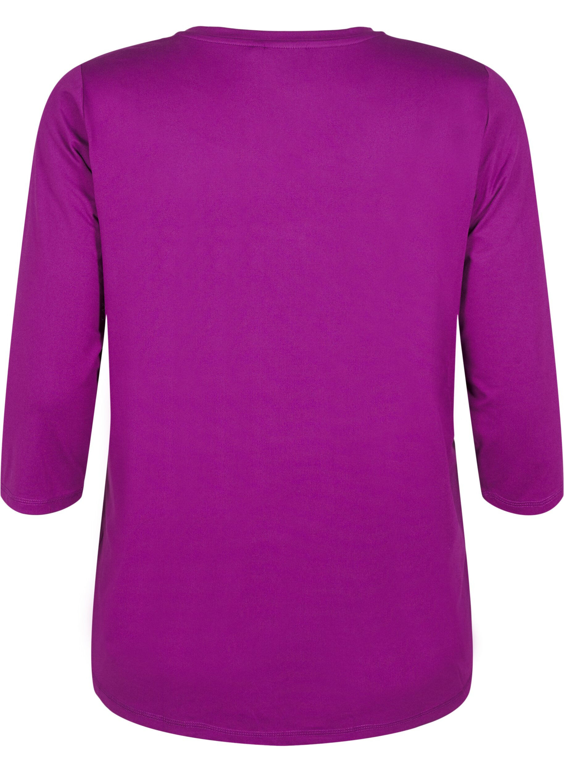 ZizziWork-out top met 3/4 mouwen, Paars, Packshot image number 1