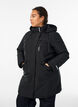Parka d&eacute;perlante &agrave; capuche et d&eacute;tails fonctionnels, Noir, Model image number 0