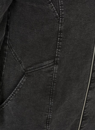 Robe en jean à manches courtes avec un zip, Grey Denim ASS, Packshot image number 3