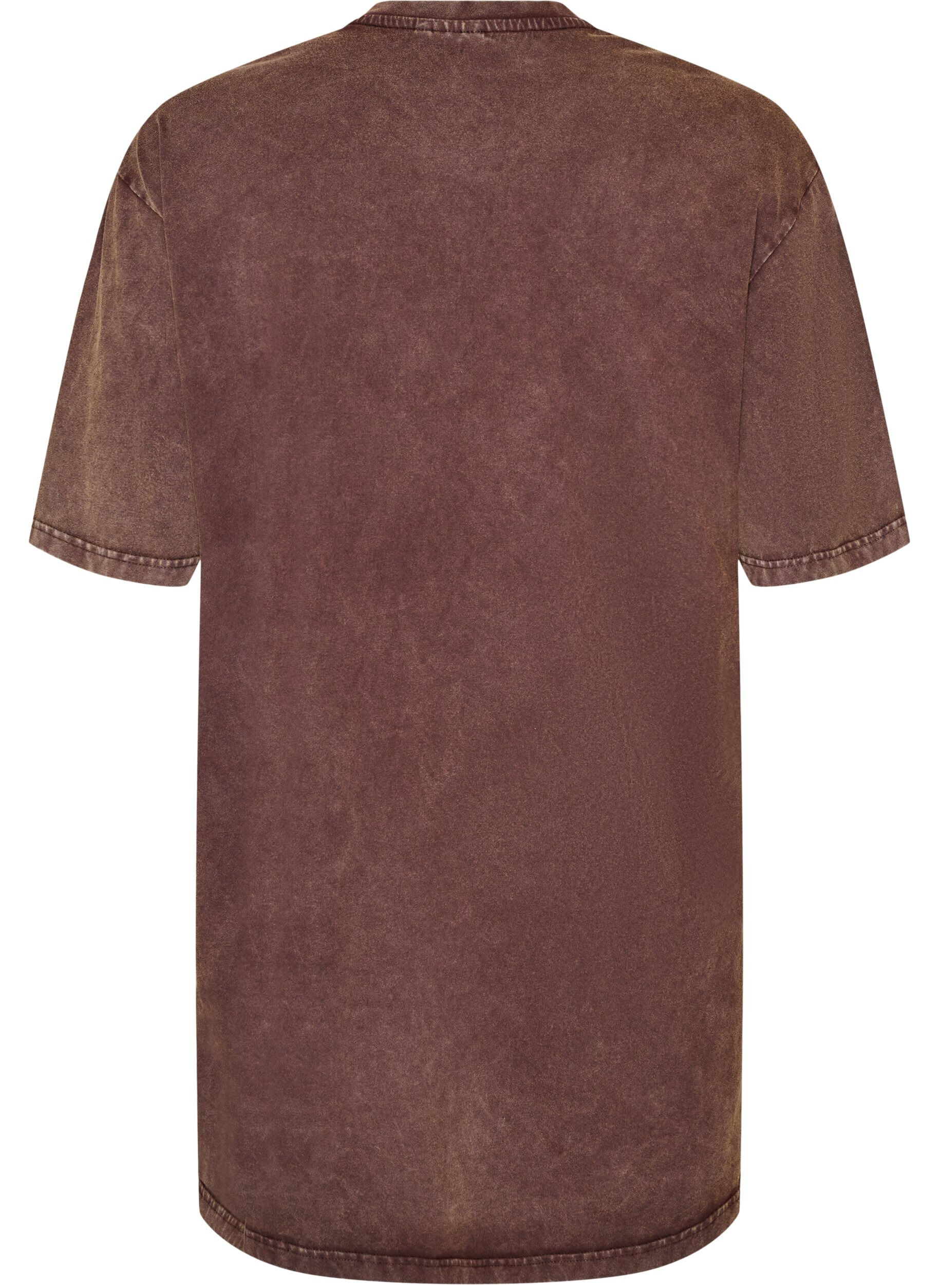 ZizziRobe T-shirt ample avec effet d&eacute;lav&eacute;, Marron, Packshot image number 1