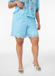 Short en dentelle taille haute avec poches, Bleu, Model image number 3