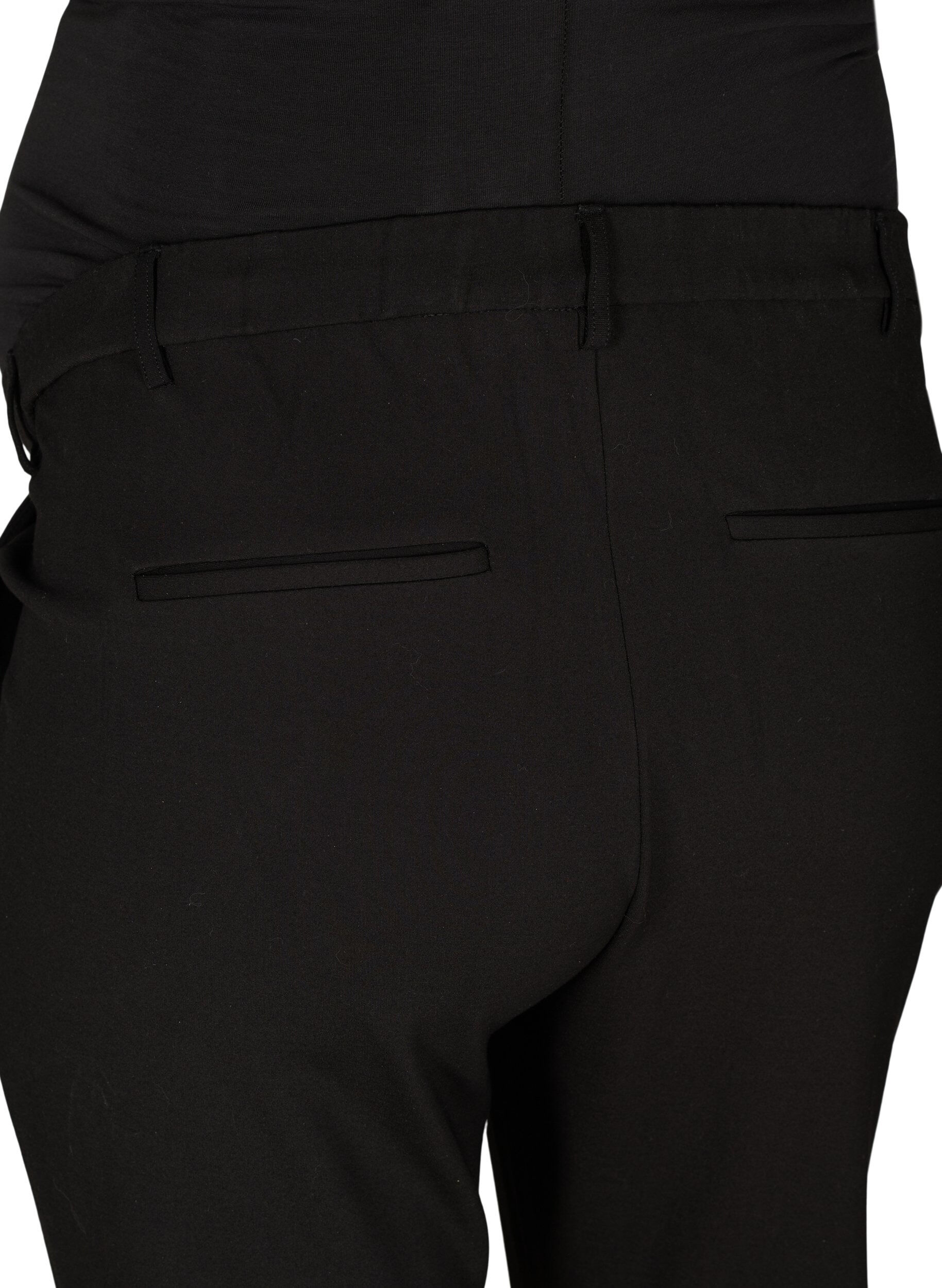 ZizziZwangerschaps Maddison broek, Black, Packshot image number 3