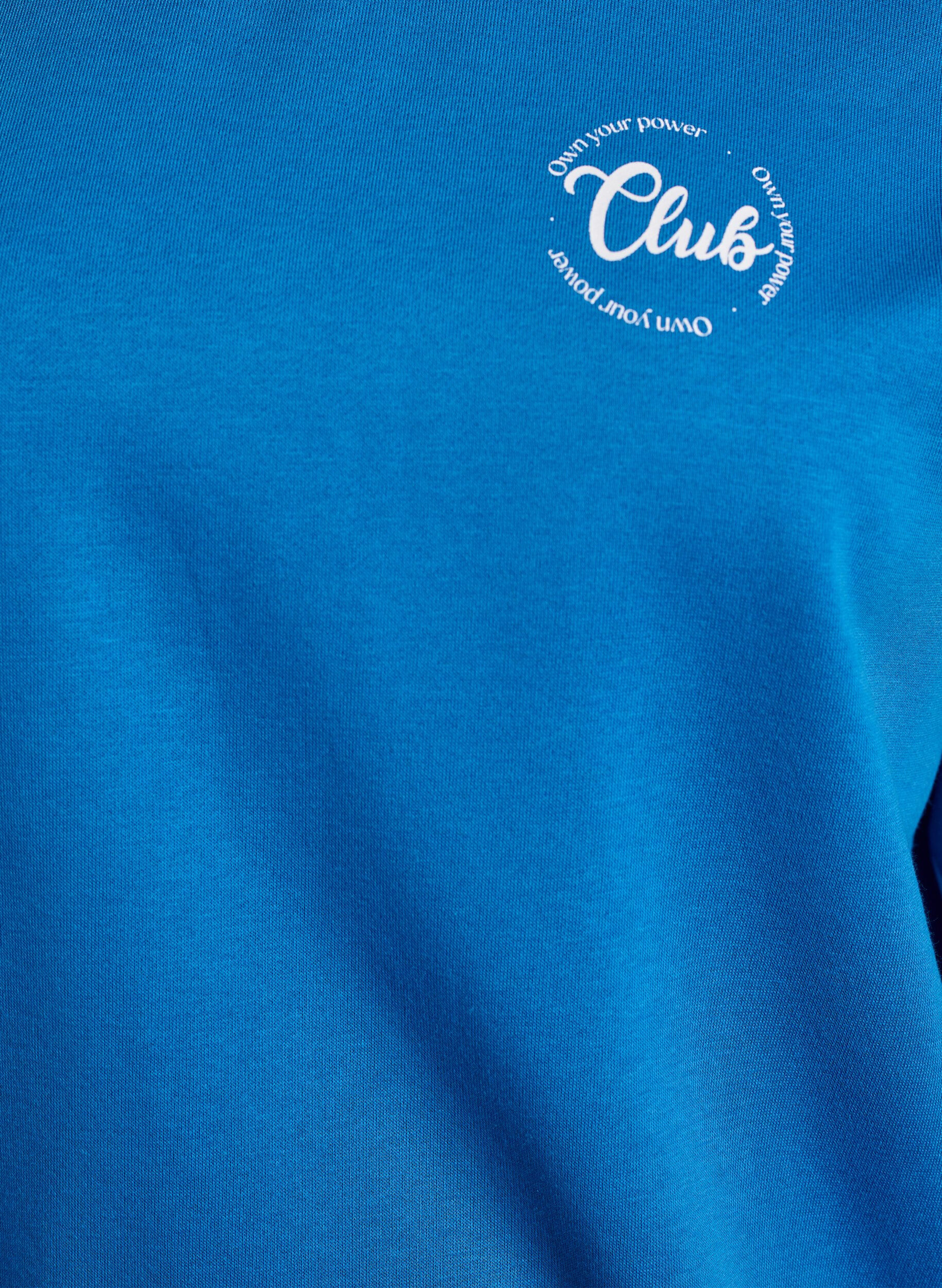 ZizziSweatshirt avec imprim&eacute; texte, Bleu, Packshot image number 2