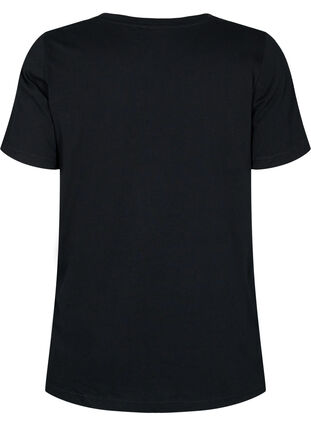 Katoenen T-shirt met motief, Black w. Lion, Packshot image number 1