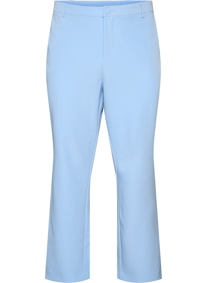 Pantalon avec poches et jambes droites, Bleu Clair, Packshot image number 0