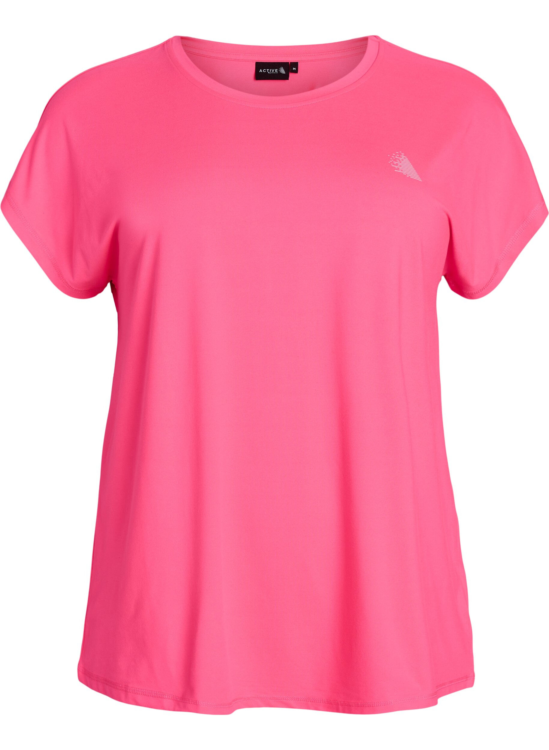 ZizziEffen gekleurd trainingsshirt, Roze, Packshot image number 0