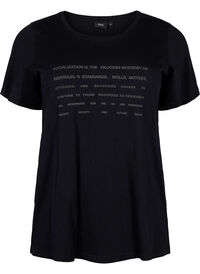 T-shirt met tekstmotief