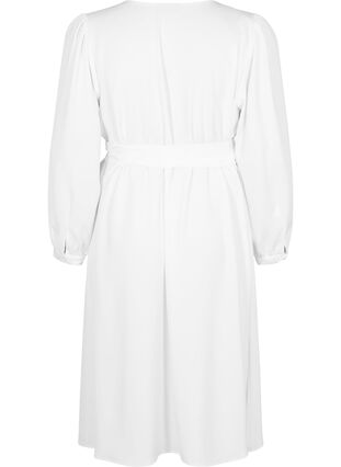 Robe portefeuille à manches longues, Bright White, Packshot image number 1