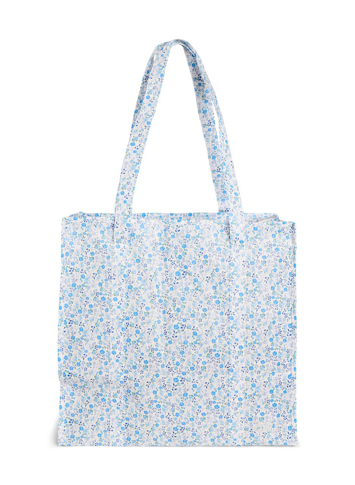 Sac de magasinage avec fermeture &eacute;clair, Bleu, Packshot image number 1