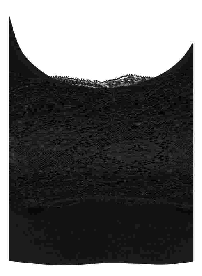 Soutien-gorge avec détails en dentelle, Black, Packshot image number 2