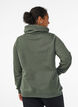 Sweat &agrave; col montant et poches, Vert, Model image number 2