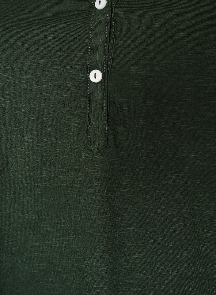 T-shirt met knoopdetail, Groen, Packshot image number 2