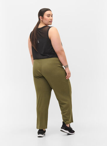 Pantalon ample en coton mélangé, Ivy Green, Model image number 1