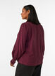 Shirtblouse met geborduurde bloemapplicaties, Rood, Model image number 2