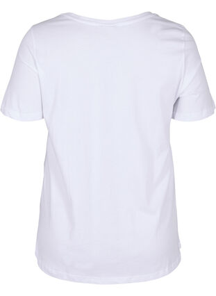 T-shirt en coton à manches courtes avec imprimé, Bright White LOVE, Packshot image number 1