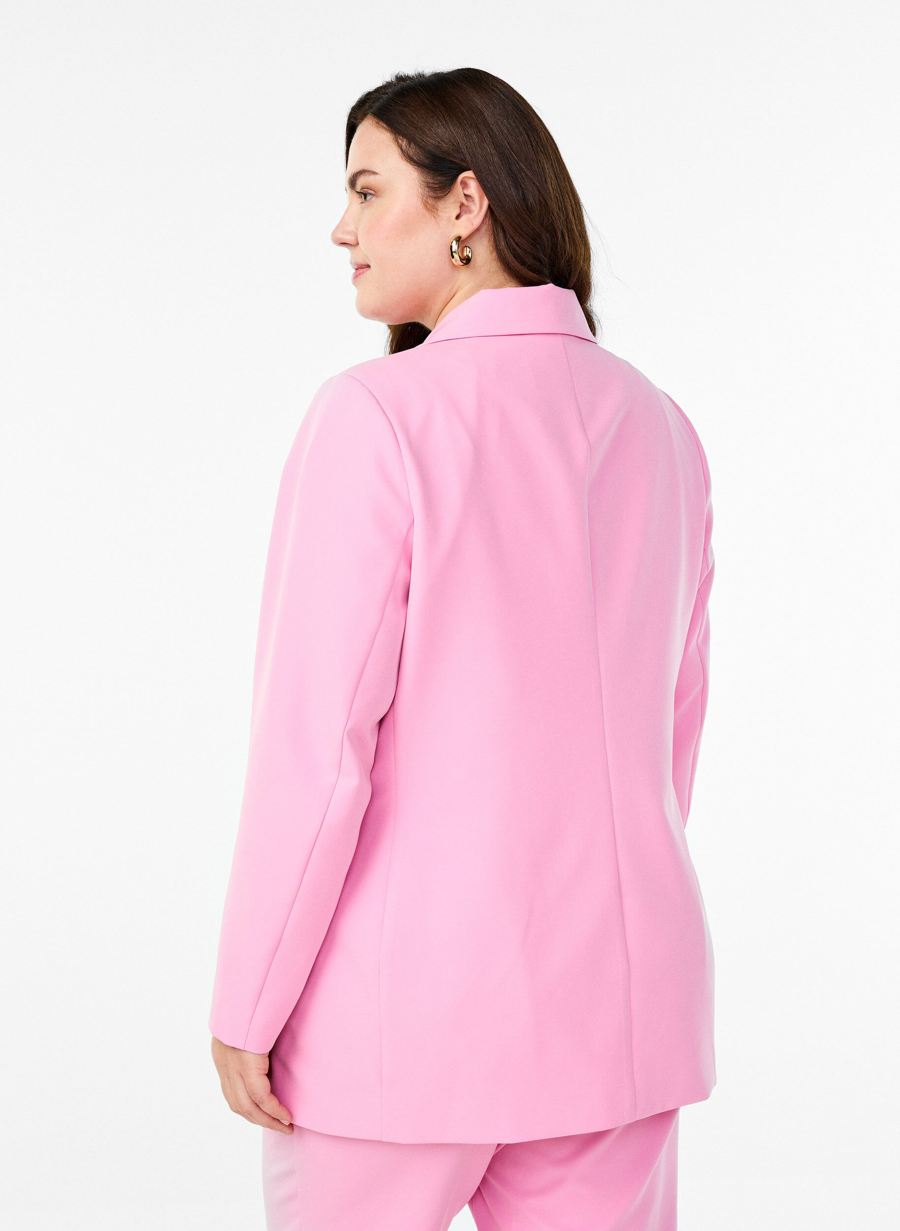 ZizziKlassieke blazer met knoopsluiting, Roze, Model image number 2