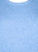 Gebreide trui met lange mouwen met wol en een ronde hals, Della R. Blue Mel., Packshot image number 2