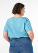 Katoenen T-shirt met print, Blauw, Model image number 2