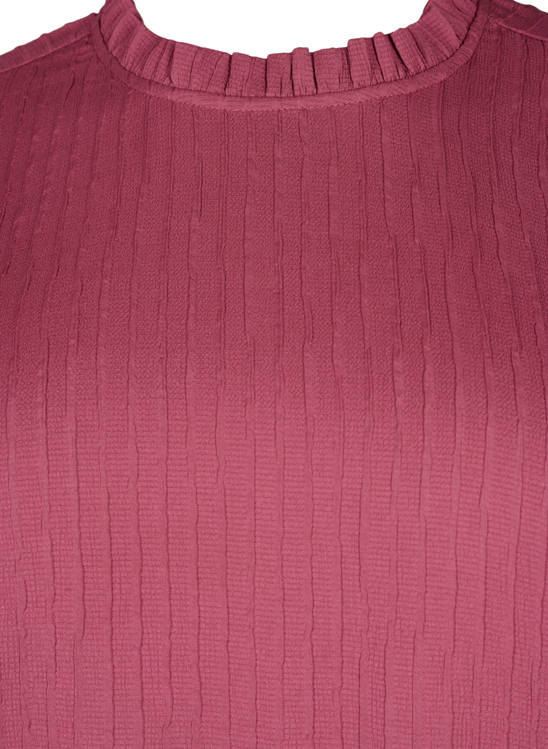 ZizziSmok blouse met ruches en textuur, Dry Rose, Packshot image number 2