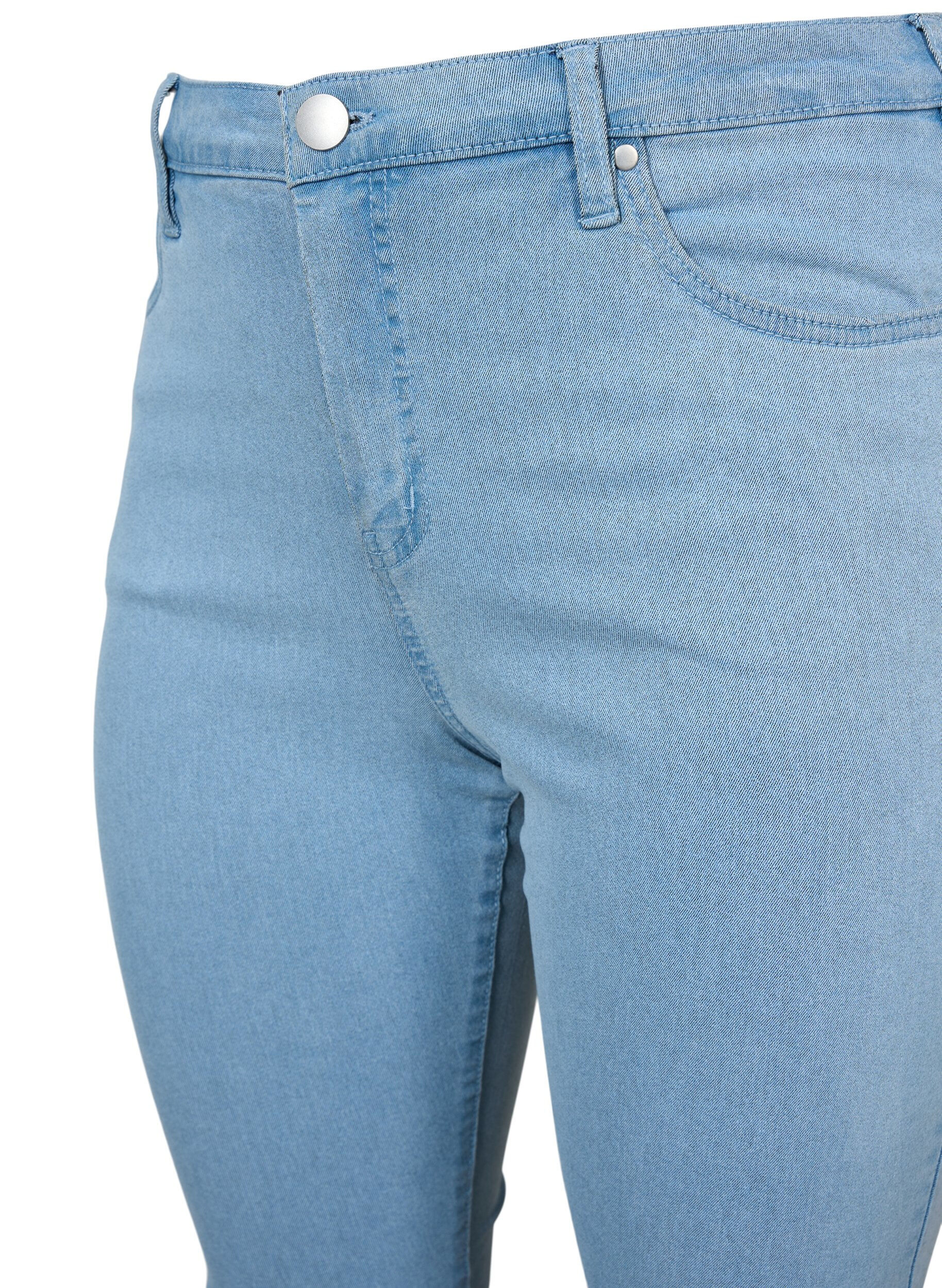 Zizzi Jean Amy super slim taille haute, Bleu Clair, Packshot image number 2