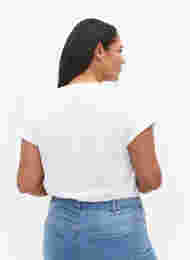 T-shirt à manches courtes en coton mélangé, Bright White, Model