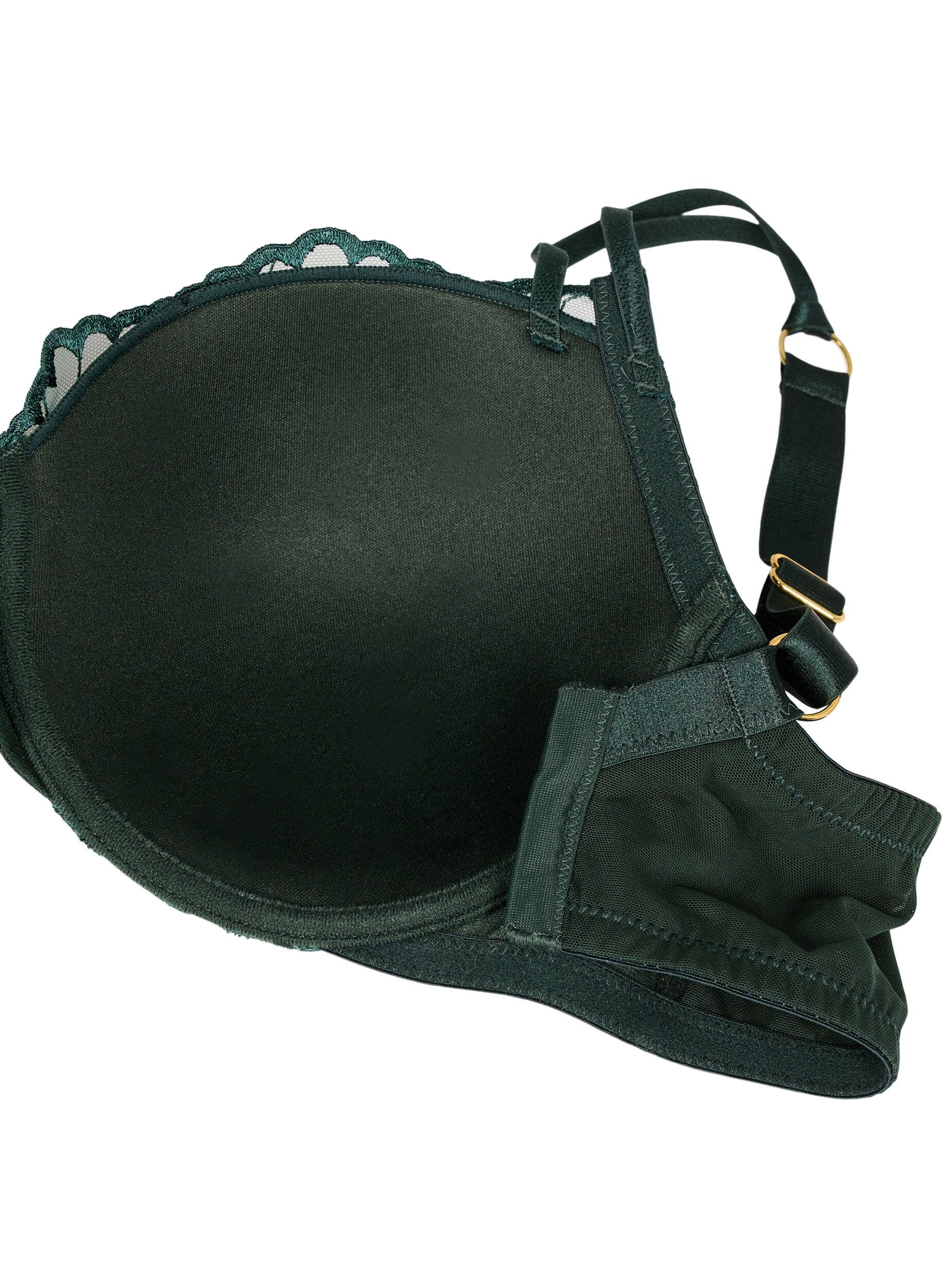 ZizziVoorgevormde beha met borduursel, Groen, Packshot image number 3