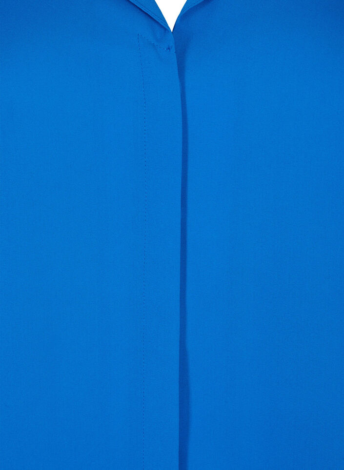 Chemise de couleur unie avec col en V, Princess Blue, Packshot image number 2