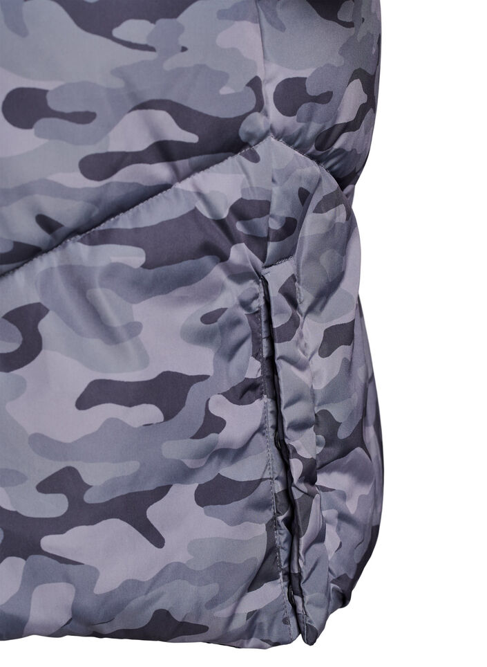 Doudoune longue camouflage, Gris anthracite, Packshot image number 4