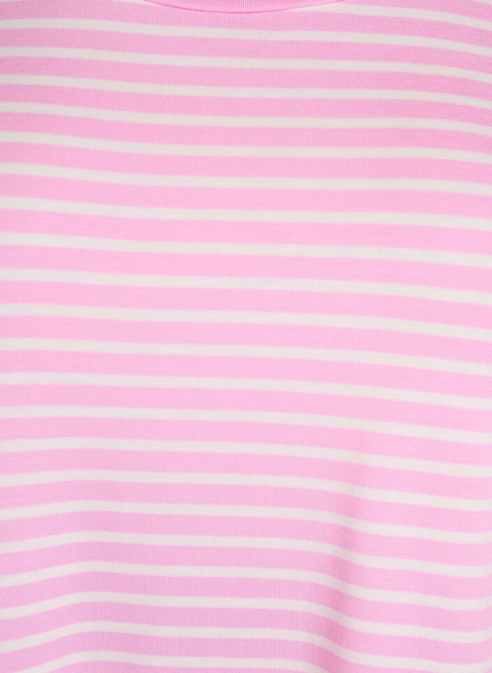 T-shirt en TENCEL&trade; Lyocell &agrave; rayures, Rose, Packshot image number 2