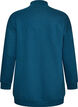 Lang sweatshirt met hoge hals en geborduurde tekst, Blauw, Packshot image number 1