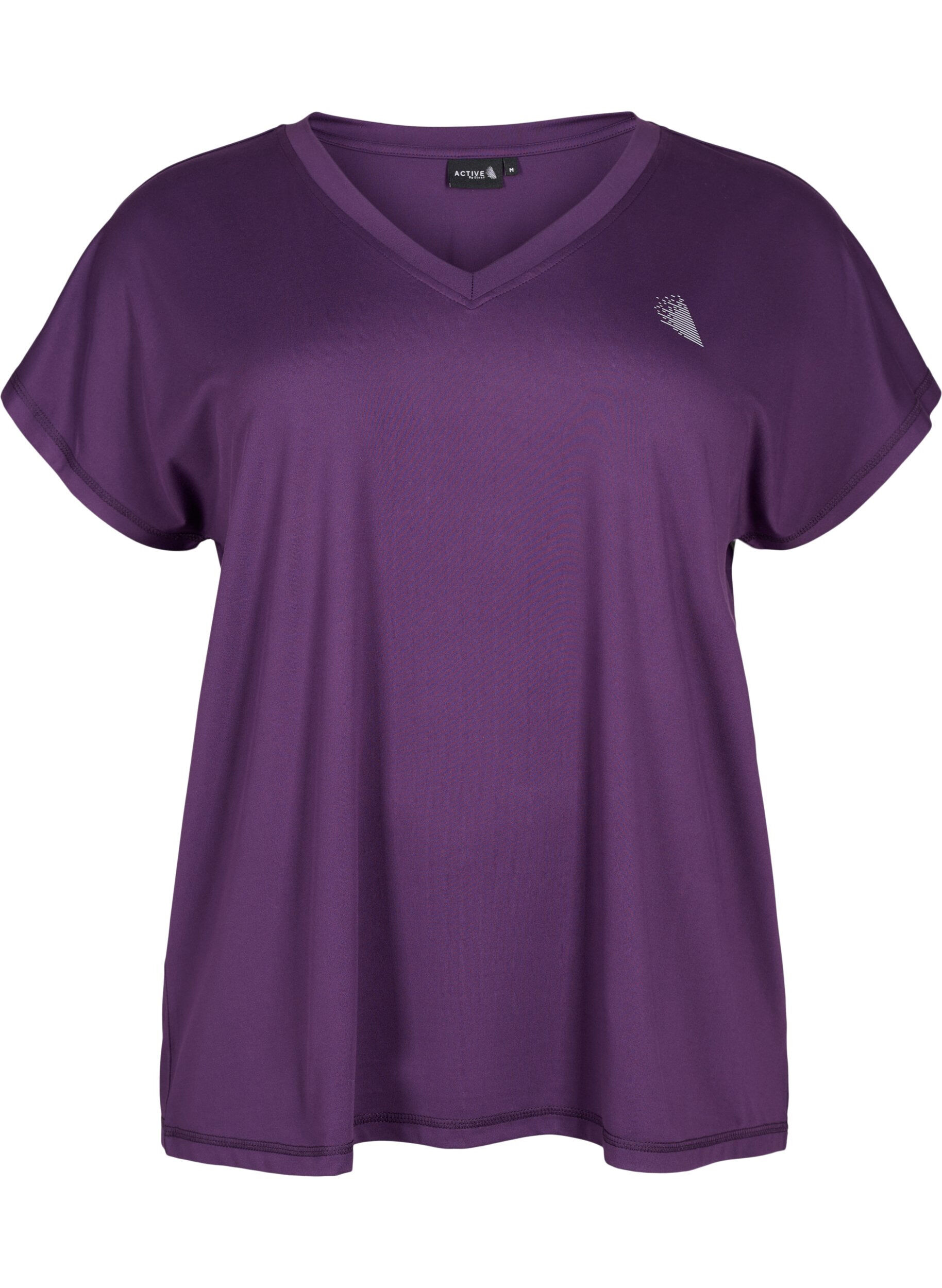 ZizziLosvallend trainings-T-shirt met V-hals, Paars, Packshot image number 0
