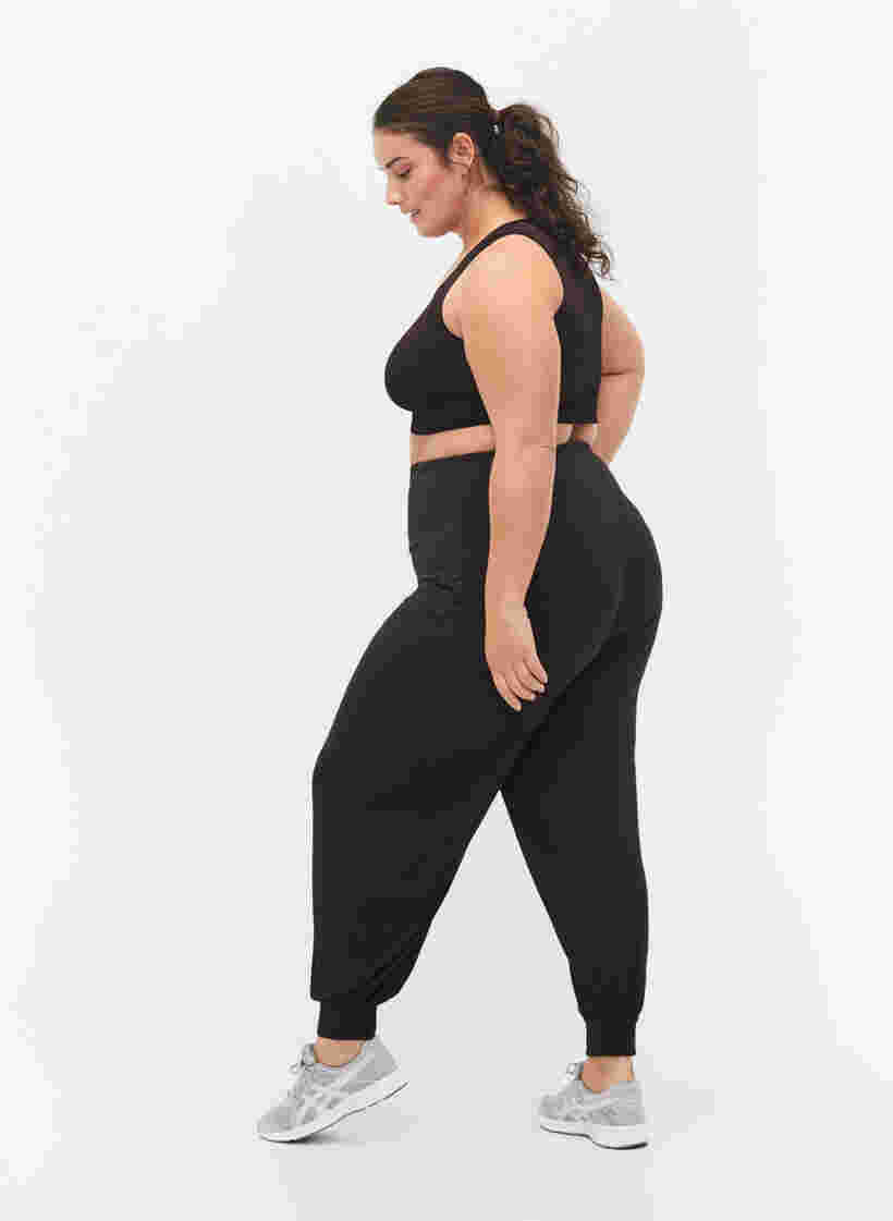 Pantalon de sport ample en viscose, Black, Model image number 1